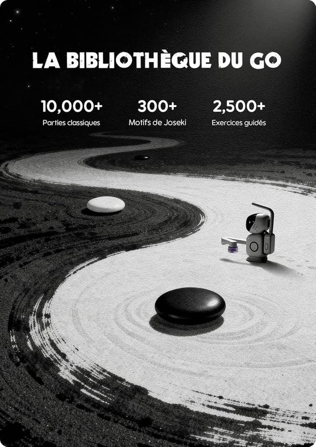 Detalle 2 de Sense Robot Go Professionnel – Plateau de Go intelligent avec bras robotisé et IA (23 niveaux)