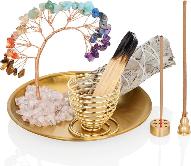 Imagen de ZenBless 7 Chakra Crystal Tree Incense Holder 🕯 en OfertitasTOP