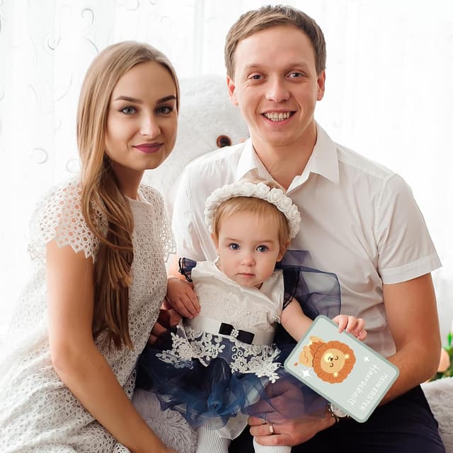 Thumbnail 6 de Giftota Baby-Meilensteinkarten mit Tiermotiven (50 Karten) inkl. Holz-Kartenständer