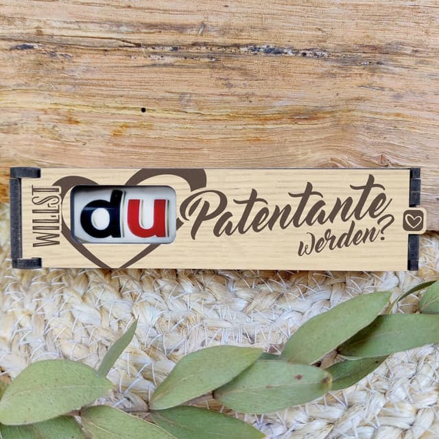 Detalle 2 de Patentante Fragen Duplo Holzbox