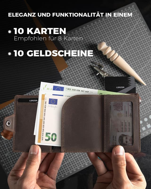 Thumbnail 4 de LORZOR Airtag Wallet Slim mit Münzfach