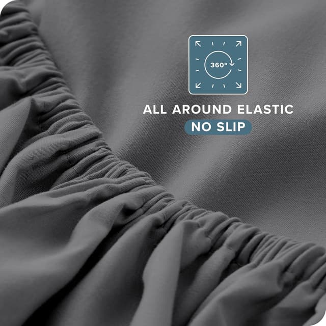 Detalle de Bare Home Queen Sheet Set, 1800 Thread