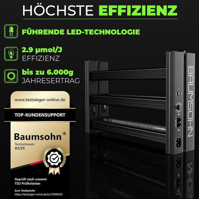 Detalle 2 de Baumsohn ProLine GL2000W Grow Lampe 200 W