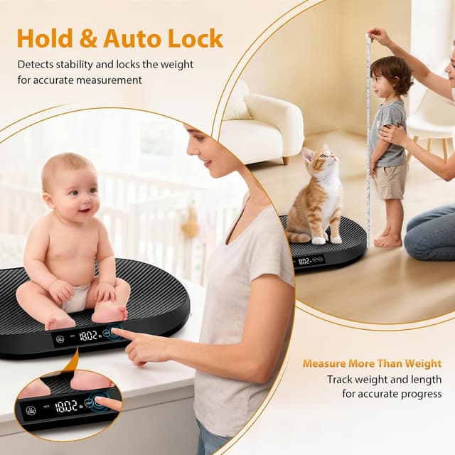 Thumbnail 4 de KUAIVO Babywaage 40 kg, 5 g Genauigkeit
