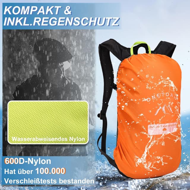 Thumbnail 6 de Local Lion Fahrradrucksack 12L wasserdicht für Damen – Wanderrucksack & Skirucksack mit Regenschutz