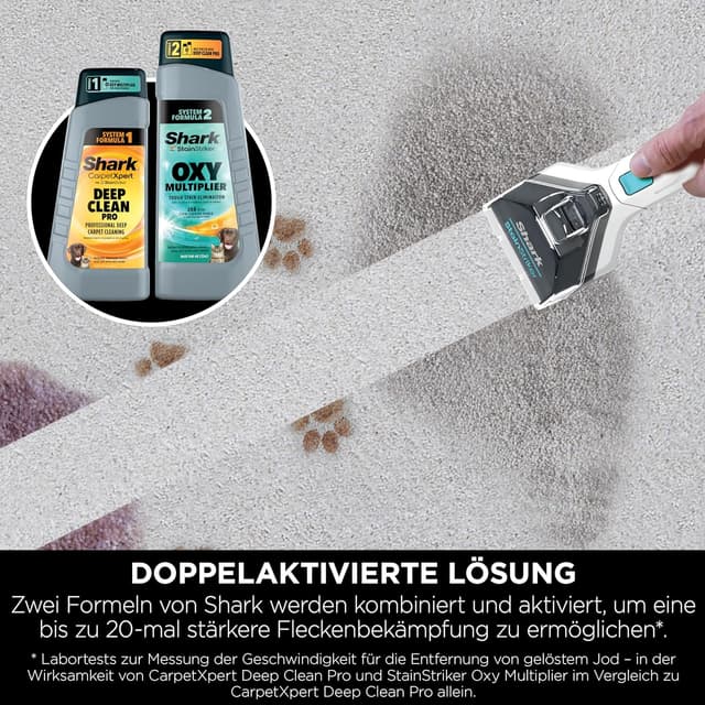 Detalle de Shark StainStriker Fleckenreiniger PX200EUT mit 5 Aufsätzen gegen Flecken, Gerüche und Schmutz