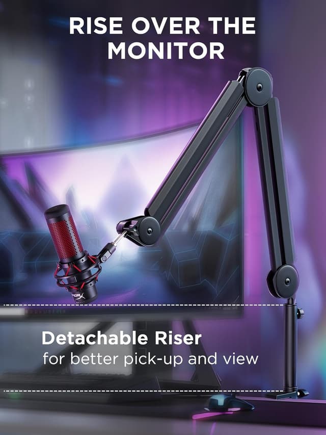 Detalle de InnoGear Mic Boom Arm Microphone Stand with Cable Management Channels