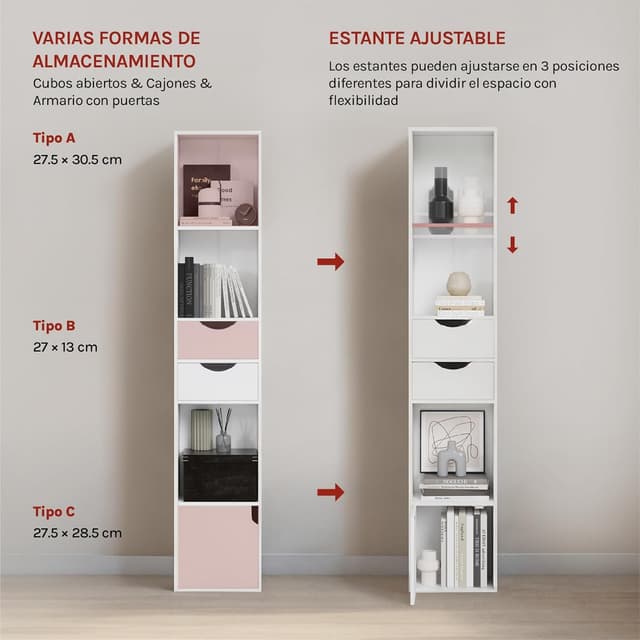 Thumbnail 4 de WOLTU Estantería para Libros con Cajones y Armario