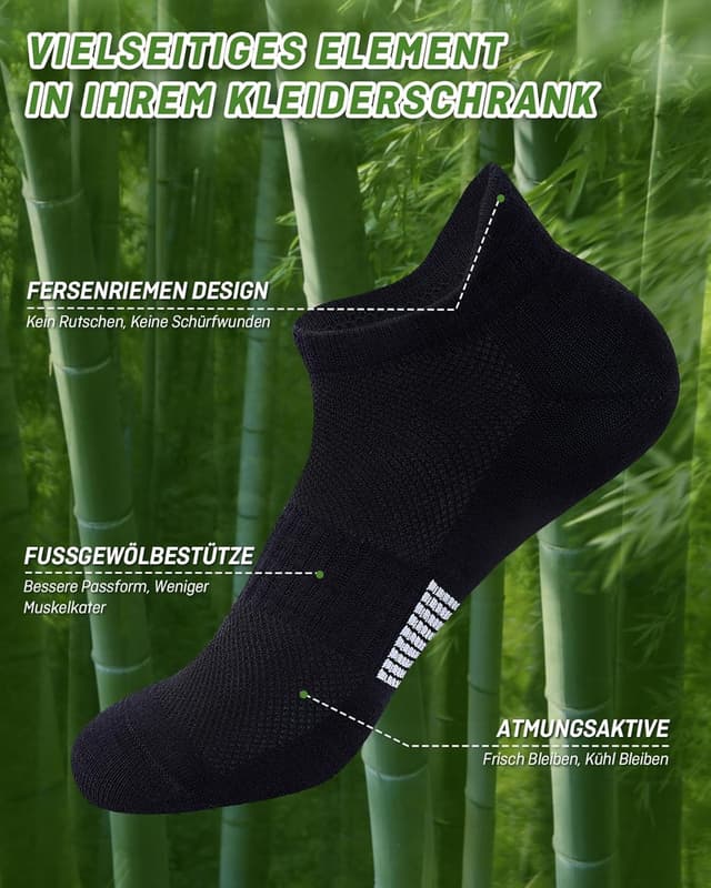 Detalle 1 de Bambus Sneaker Socken von inaWarm 6 Paar