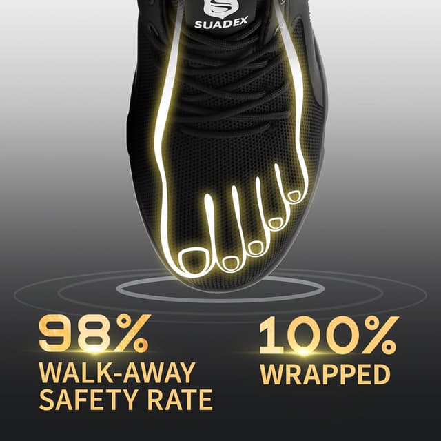 Detalle de SUADEX steel toe cap trainers for men and women – lightweight, puncture-resistant safety work shoes