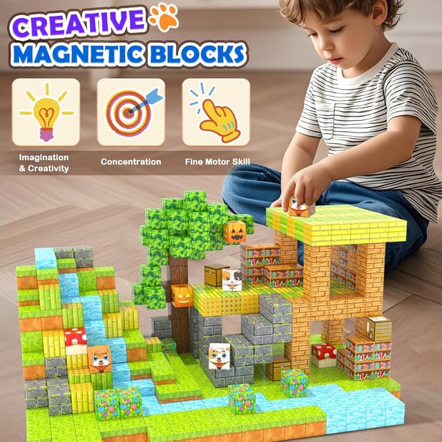 Detalle 2 de Magworld Magnet-Bausteine Nachfüllset – Konstruktionsspielzeug 🧩