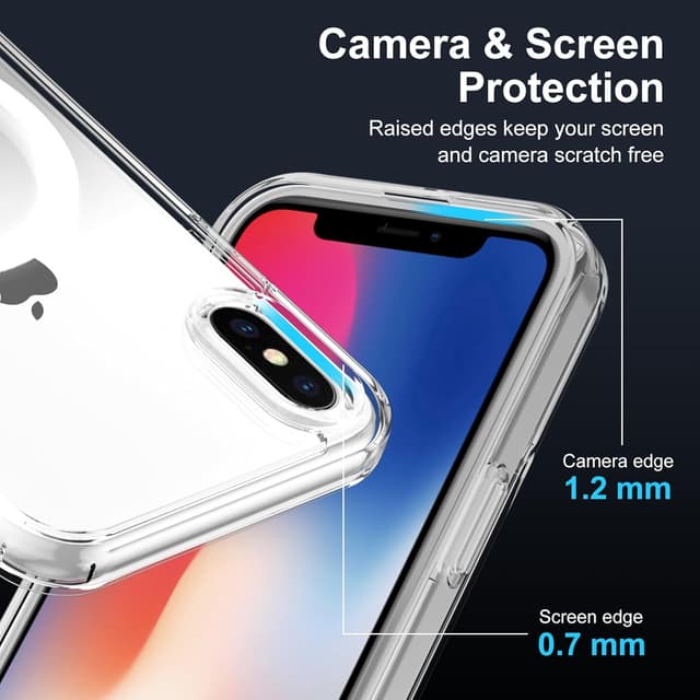 Detalle 2 de XTCASE Coque magnétique pour iPhone X/XS avec MagSafe, transparente