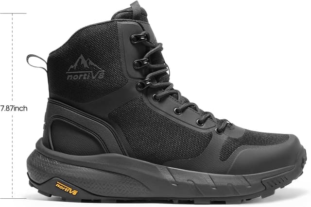 Thumbnail 6 de NORTIV 8 Stivali tattici militari uomo con cerniera laterale e suola ammortizzante
