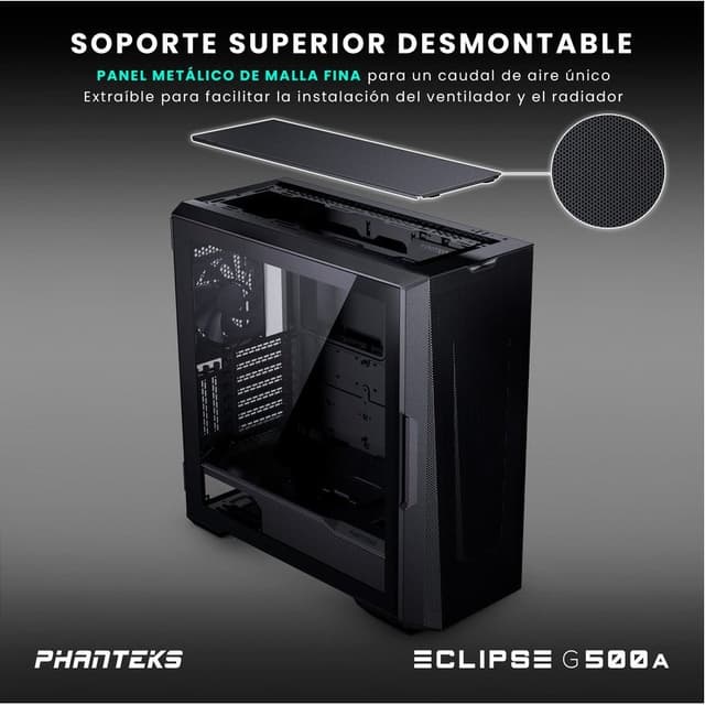 Detalle de Phanteks Eclipse G500A Performance caja mid tower negra