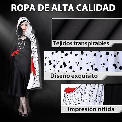 Detalle de Charmofun Cruella 142 cm disfraz mujer 🎭