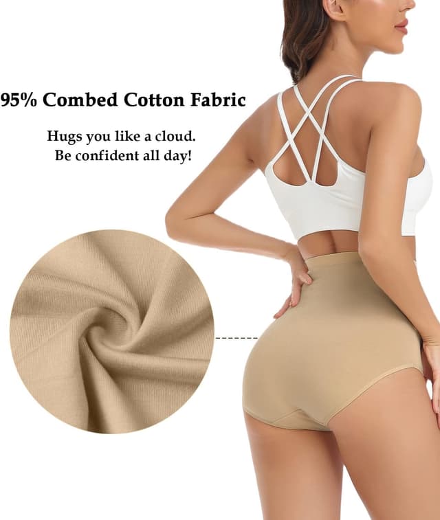 Detalle 2 de wirarpa Unterhosen Damen 4er Pack Baumwolle