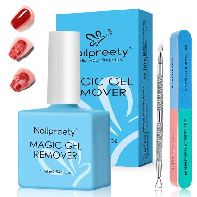 Detalle de 15 ml Gel-Nagellackentferner mit Remover-Set