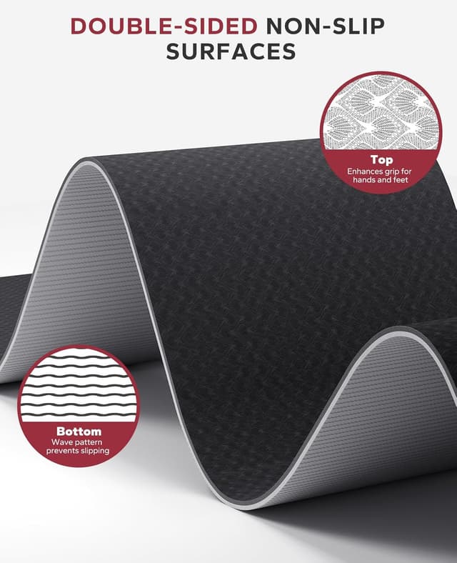 Thumbnail 2 de HAPBEAR Large Yoga Mat 183x91cm 6mm