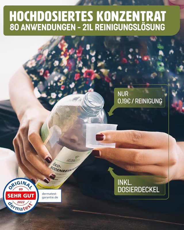 Detalle 2 de Heldengrün Öko Bodenreiniger für Wischroboter