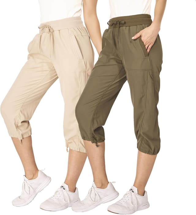 Detalle de Ultra Performance Women’s Ultra Performance Capri Pants (2-Pack) with Cargo Pockets