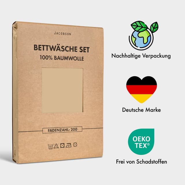 Thumbnail 6 de JACOBSON Perkal Bettwäsche 135x200 Set