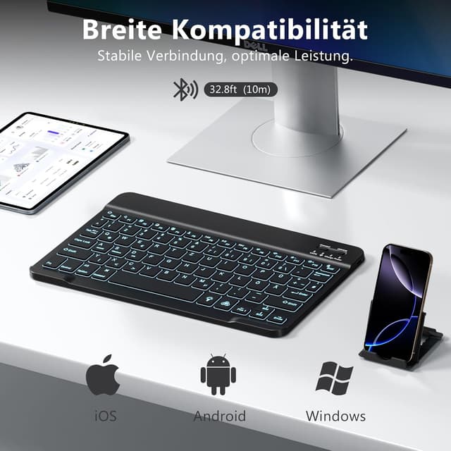 Thumbnail 1 de Vobafe Bluetooth Tastatur 420mAh