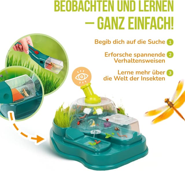 Detalle de Clementoni Galileo Lab Insekten Beobachtungs-Station (59460) – Forschungsstation für Insekten, Raupen & Schmetterlinge ab 7 Jahren
