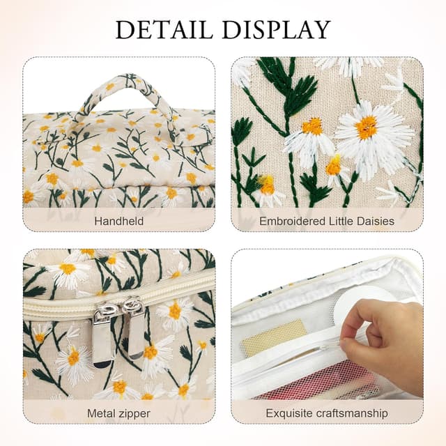 Detalle de SHEPIN 3er Set Kosmetiktasche Damen