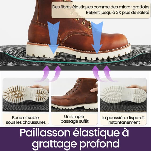 Detalle de DEXI Paillasson extérieur 80 x 120 cm