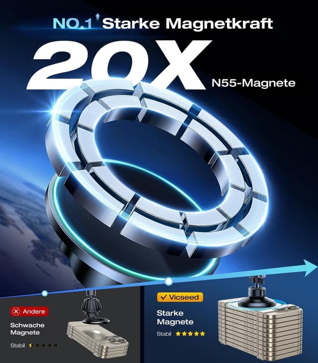 Detalle de VICSEED Handyhalterung Auto Magnet Lüftung 20xN55