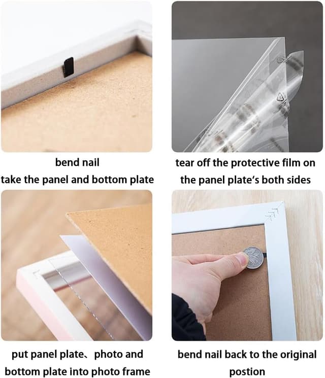 Thumbnail 6 de 8x6 Photo Frame Picture Frames with Plexiglass Wall & Desktop Display (XK00501)