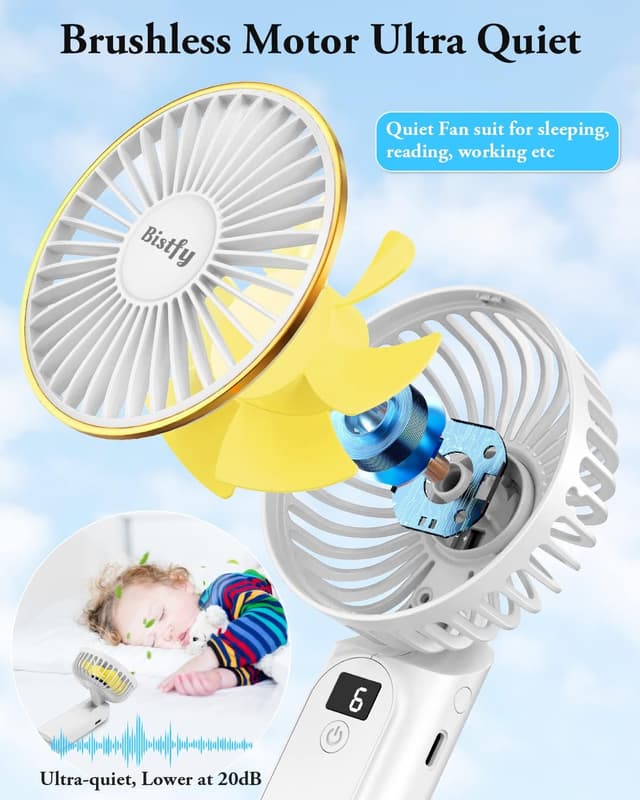 Thumbnail 2 de Bistfy Ventilatore Portatile 5200mAh ultra silenzioso USB C con LCD e 6 velocità