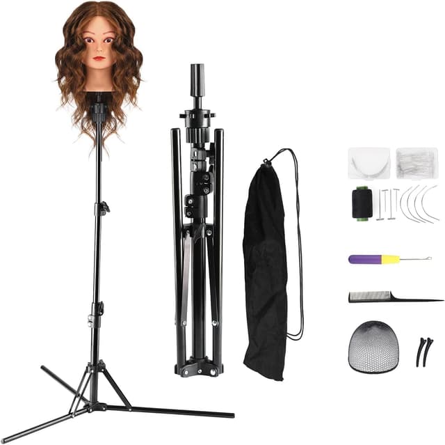 Detalle de Neverland 63 Inch Wig Stand with Tripod Base for Training Mannequin Heads