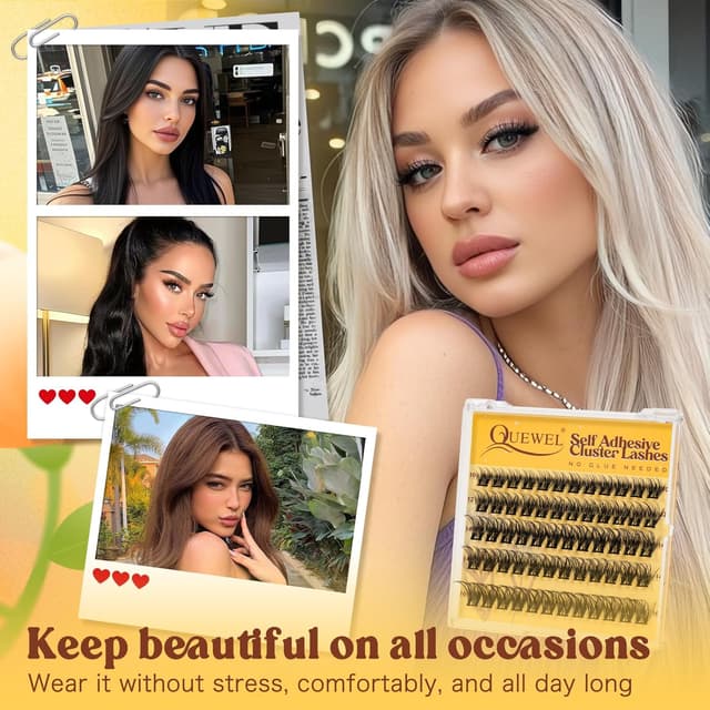 Detalle 2 de QUEWEL MJ01 Selbstklebende Wimpern 60 STK