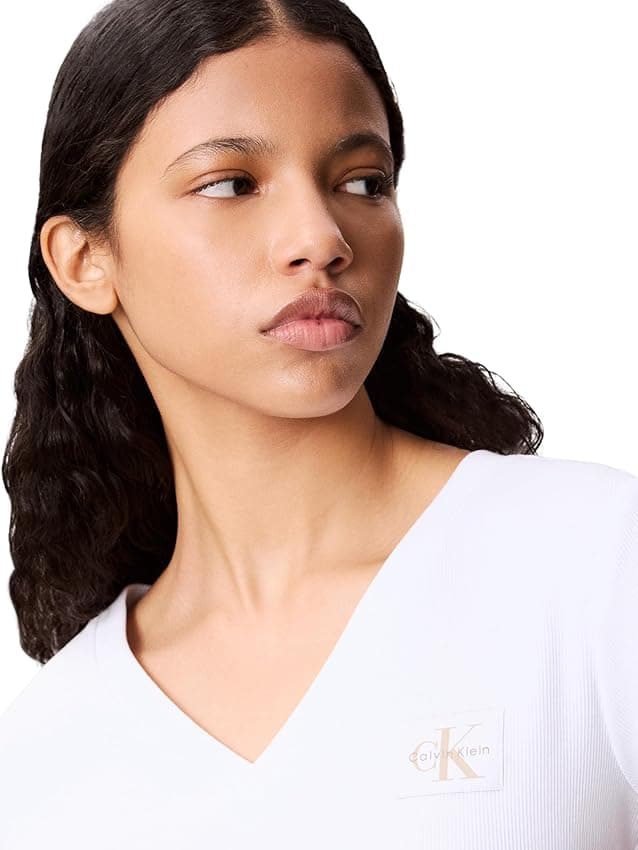 Thumbnail 2 de Calvin Klein Woven Label Rib tee camiseta XXS, 95% algodón