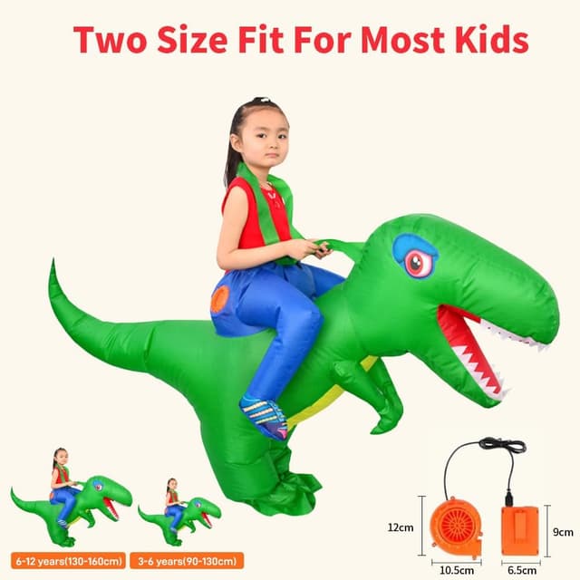 Thumbnail 3 de LOLANTA Costume dinosauro gonfiabile per bambini 3-6 anni