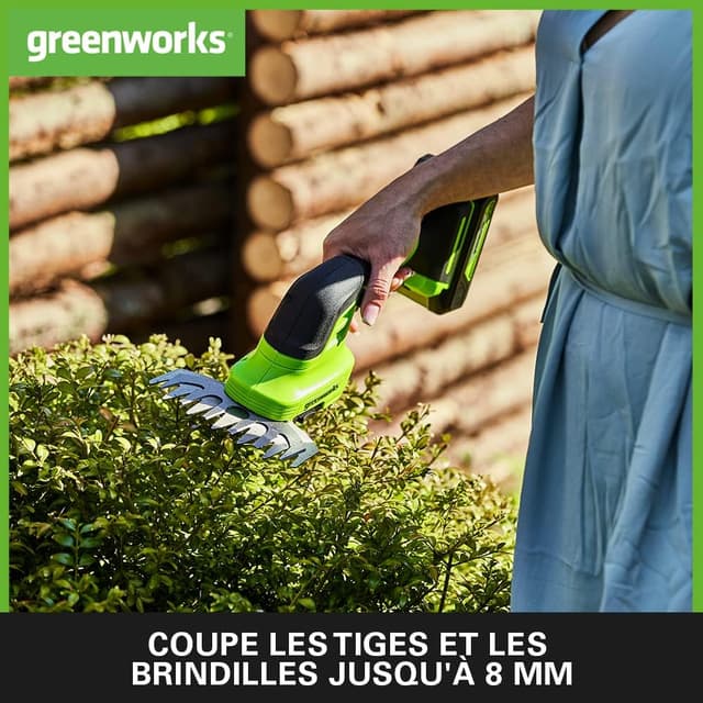 Thumbnail 2 de Greenworks G24SHT cisaille 2en1 24V, taille-haie 20cm 🌳