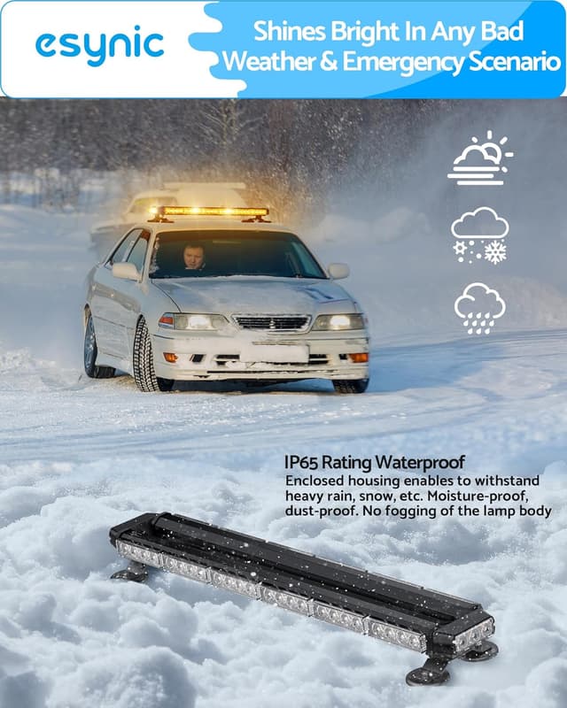 Detalle 2 de eSynic magnetic beacon light bar 71.5cm