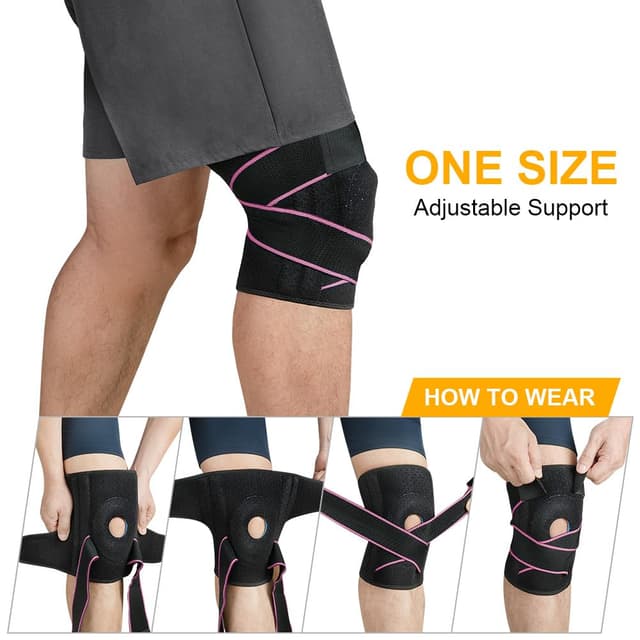 Detalle de ACWOO Genouillère de sport avec stabilisateurs latéraux et coussinets en caoutchouc