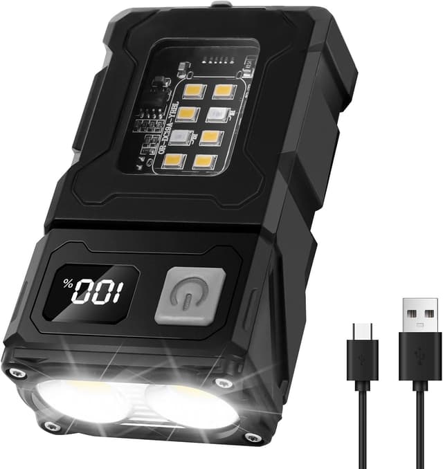 Detalle 2 de flintronic Linterna LED recargable 1200 mAh