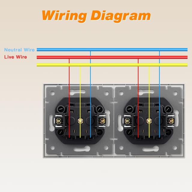 Detalle de MVAVA Schuko EU-Standard Unterputz-Steckdose 2-fach (80×150 mm) weiß – mit Kindersicherung, einfache Montage