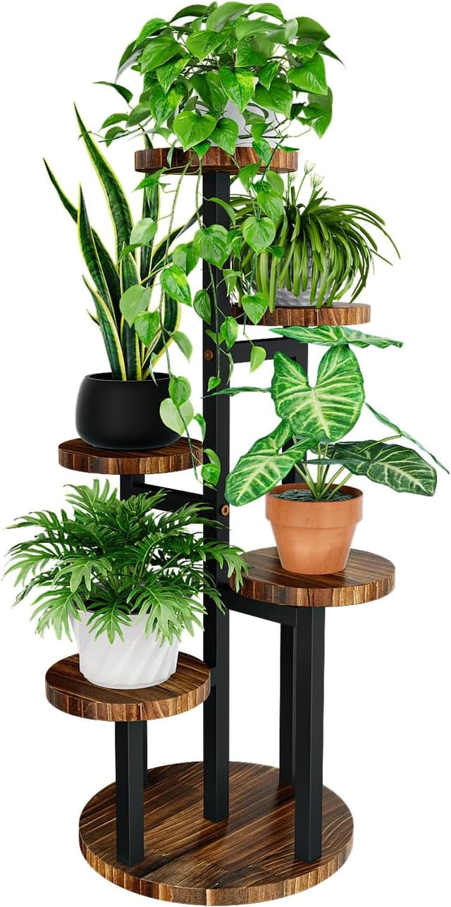 Detalle de Bamworld 5 Tier Plant Stand corner shelf