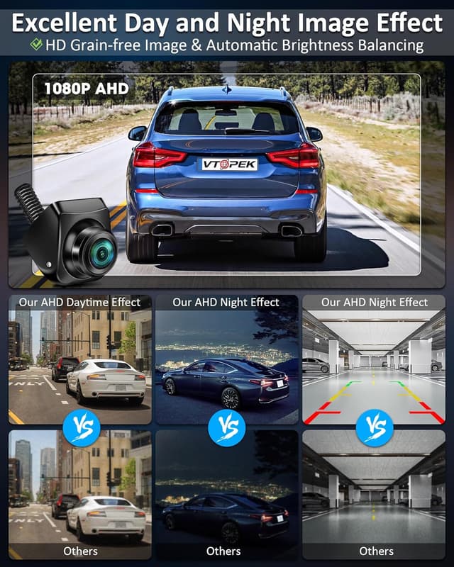 Thumbnail 3 de Vtopek P069 Rückfahrkamera 1080P