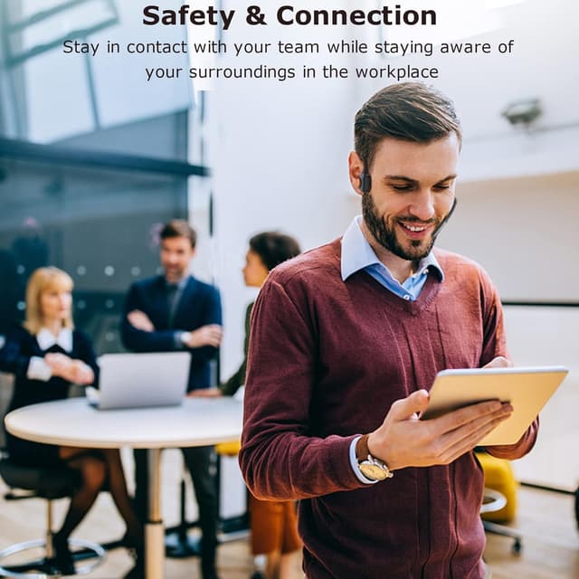 Detalle de MONODEAL Bluetooth Headset mit Mikrofon (Bluetooth 5.1, Open-Ear, Multipoint)