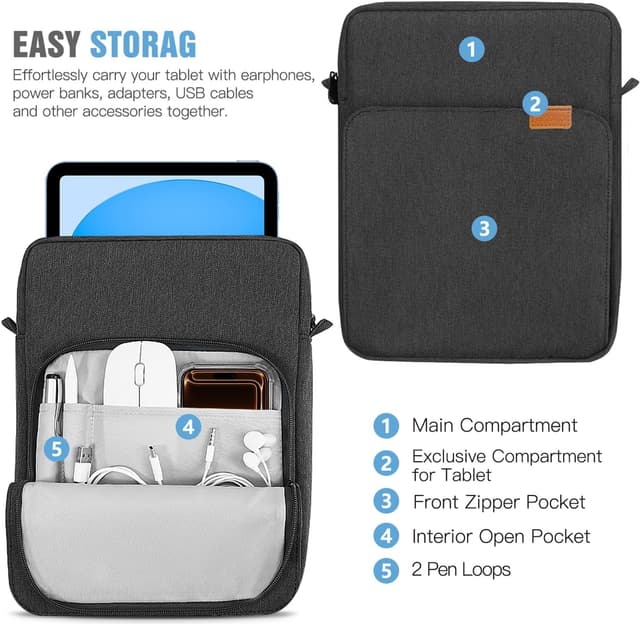 Thumbnail 2 de TiMOVO Housse tablette 9–11" Gris Foncé