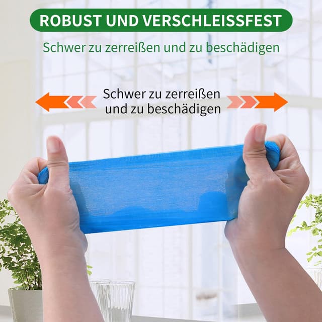 Detalle de 100er-Pack Einweg-Schuhüberzieher aus Vlies (rutschfest, atmungsaktiv) – passend bis Größe 47, Blau