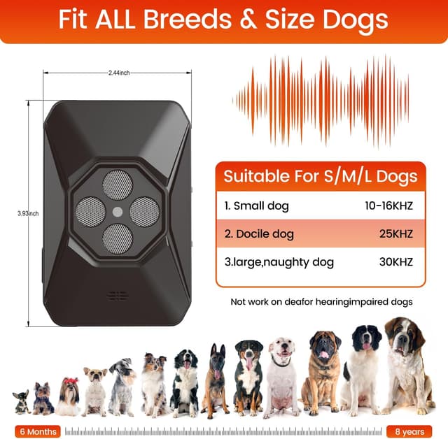 Thumbnail 6 de Ahuyentador Ultrasonidos 30FT para perros 📢