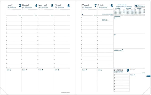 Detalle de Quo Vadis Agenda 2026 18x24 settimanale