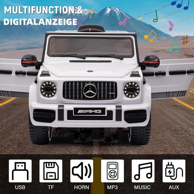 Detalle de LEADZM Kinder-Elektroauto Mercedes G63 (12V, 7Ah) mit Fernbedienung und 2,4-GHz-Funksystem