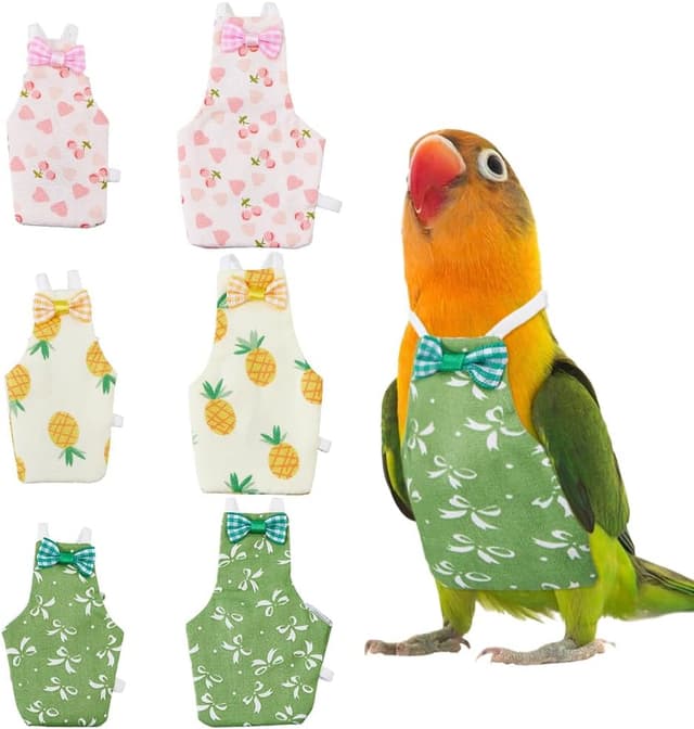 Thumbnail 6 de SUPERFINDINGS 6-pack reusable bird diapers for parrots & cockatiels (washable waterproof nappy) – S-M